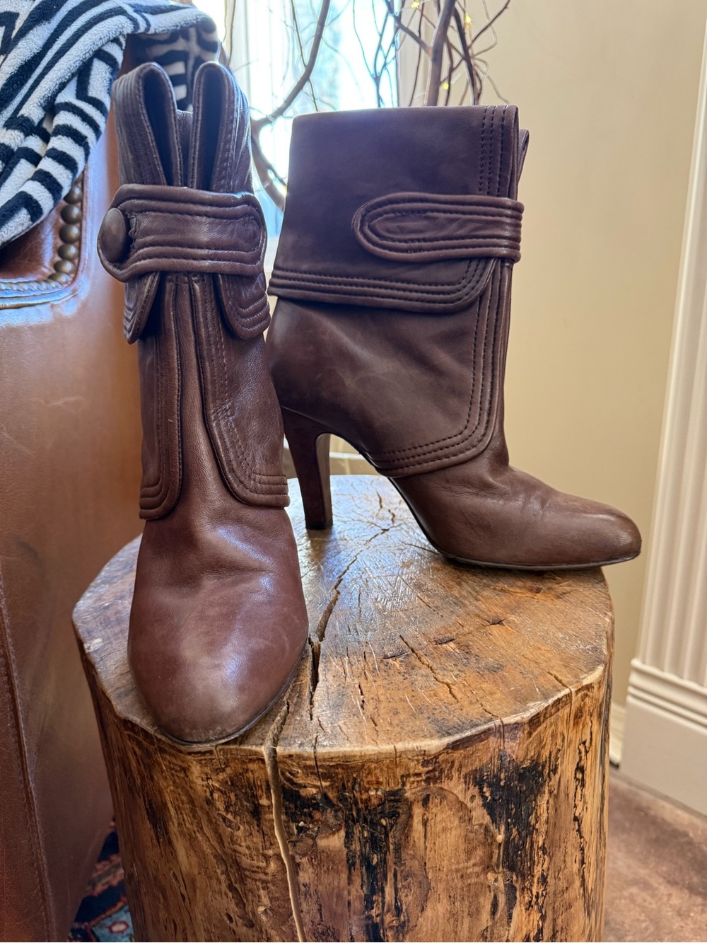 😎❤️Frye Ava Brown Leather Boots size 8M❤️😎